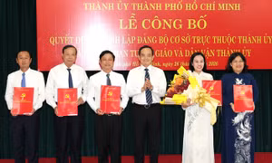 Công bố các quyết định thành lập Đảng bộ và chỉ định nhân sự của Thành ủy TPHCM