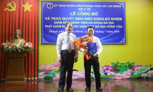 Phó Giám đốc Sở Y tế TPHCM được điều động làm Giám đốc Bệnh viện Đa khoa Bà Rịa