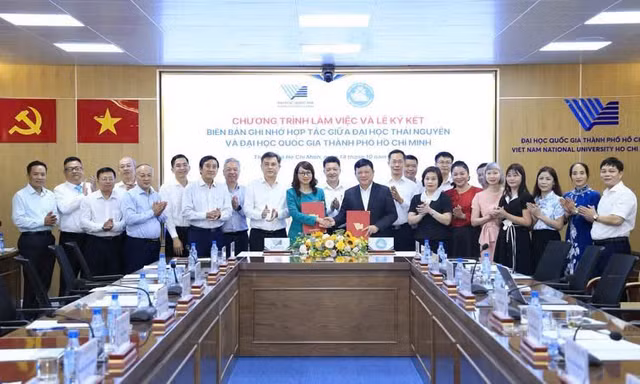Đại học Thái Nguyên và Đại học Quốc gia Thành phố Hồ Chí Minh ký kết hợp tác giai đoạn 2026 - 2030