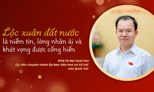 PGS.TS Bùi Hoài Sơn: 'Lộc xuân đất nước là niềm tin, lòng nhân ái và khát vọng được cống hiến'