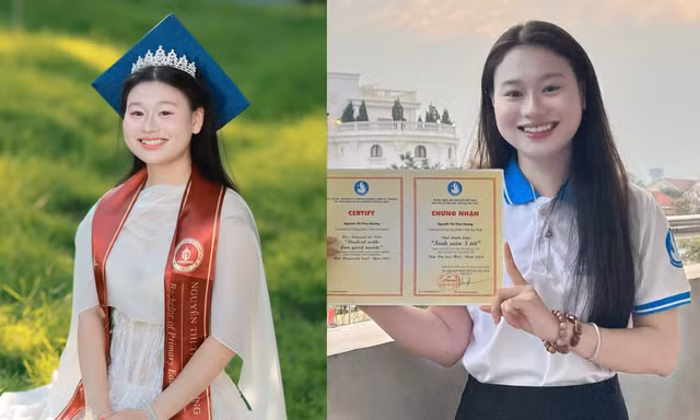 Thủ khoa Sư phạm đạt GPA 4.0: 'Mình yêu nghề từ những ngày nhìn mẹ đứng lớp'