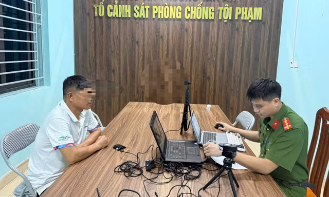 Cơ quan Công an làm việc với đối tượng L.B.H.