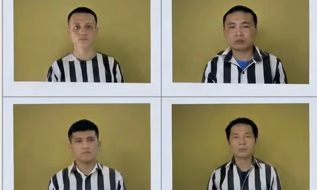 4 phạm nhân trốn khỏi trại giam.