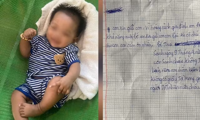 Tìm người thân cho bé trai 4 tháng tuổi bị bỏ rơi trước nhà dân