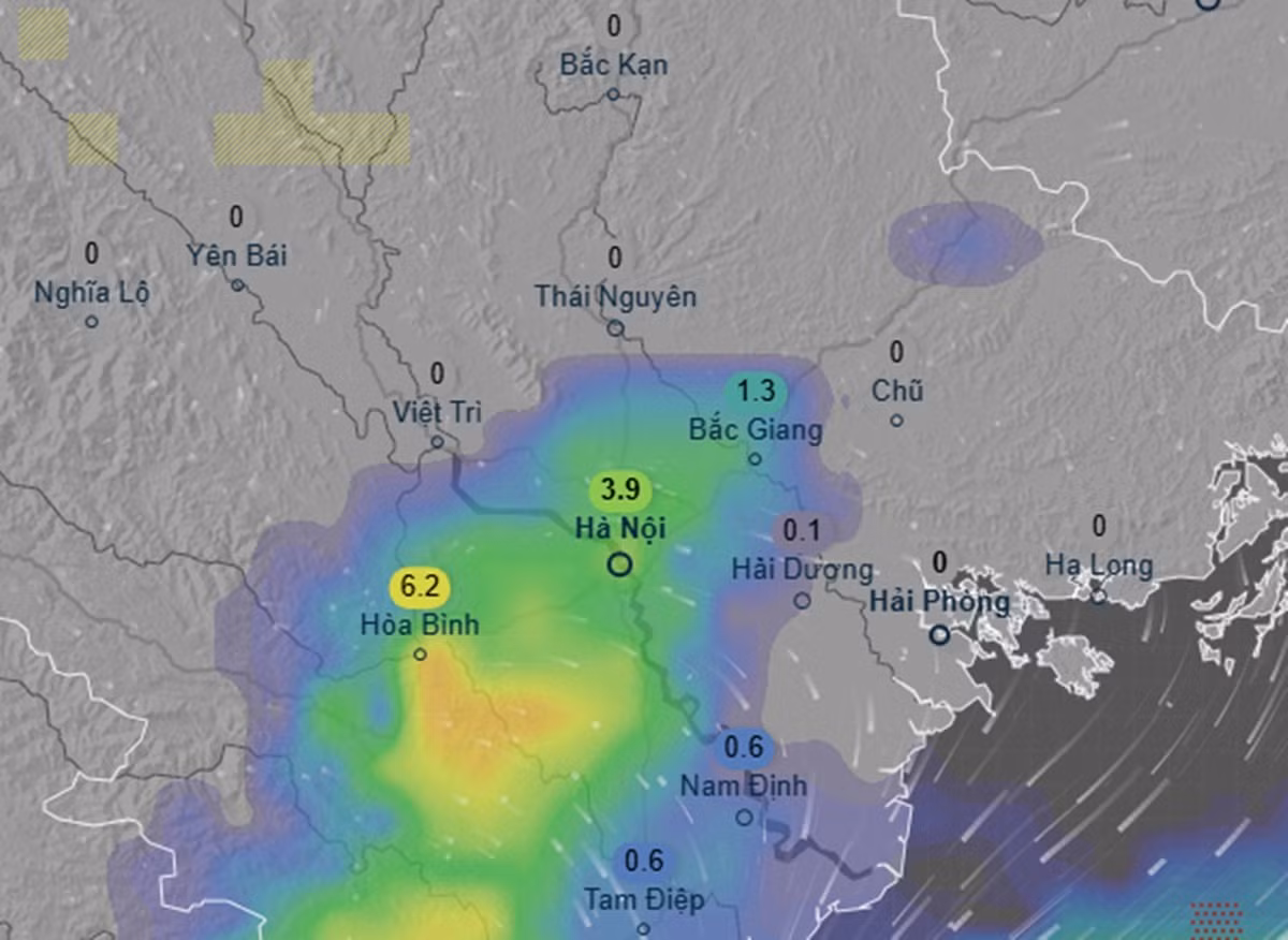 dự báo mưa ở Hà Nội ngày 10/10