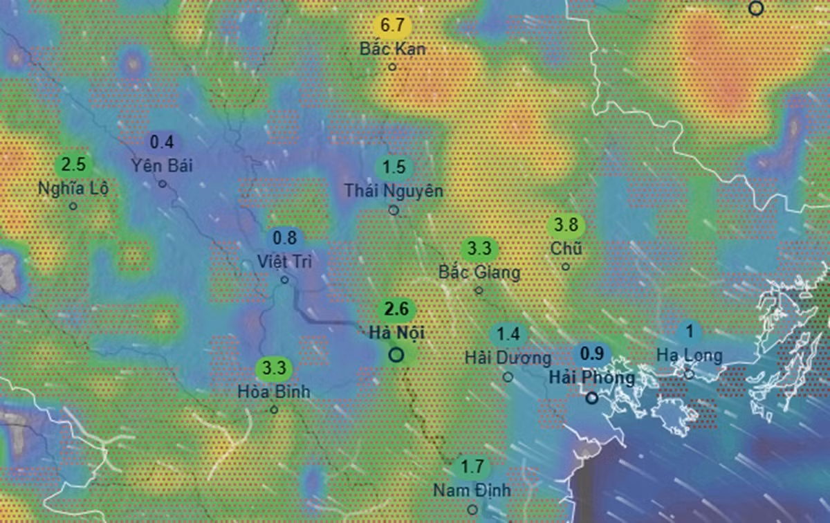 Dự báo Hà Nội còn mưa rải rác trong nhiều ngày tới.