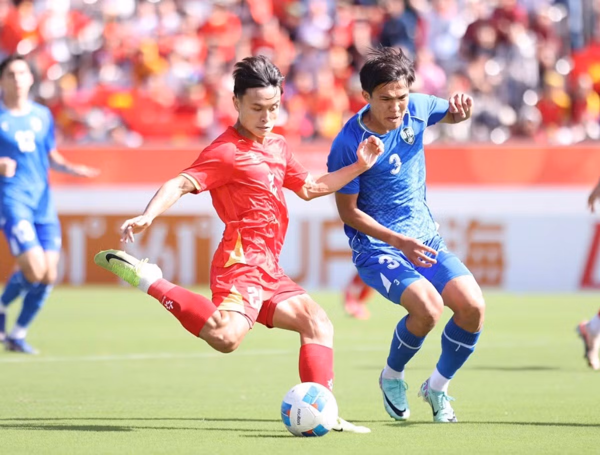 Các cầu thủ U23 Việt Nam đang thi đấu tại ASIAD 2026