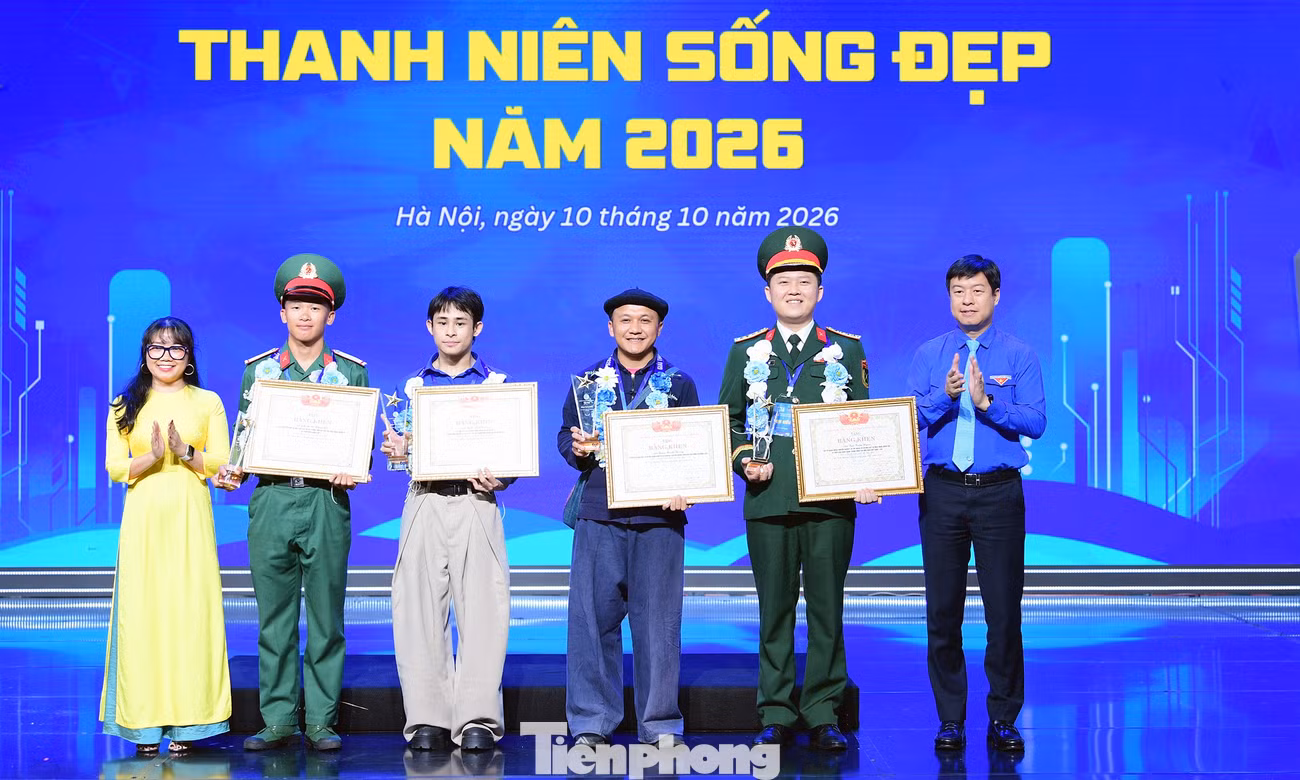 Tôn vinh 15 gương Thanh niên sống đẹp năm 2026